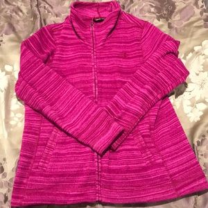 The north face ladies magenta / pink fleece jacket